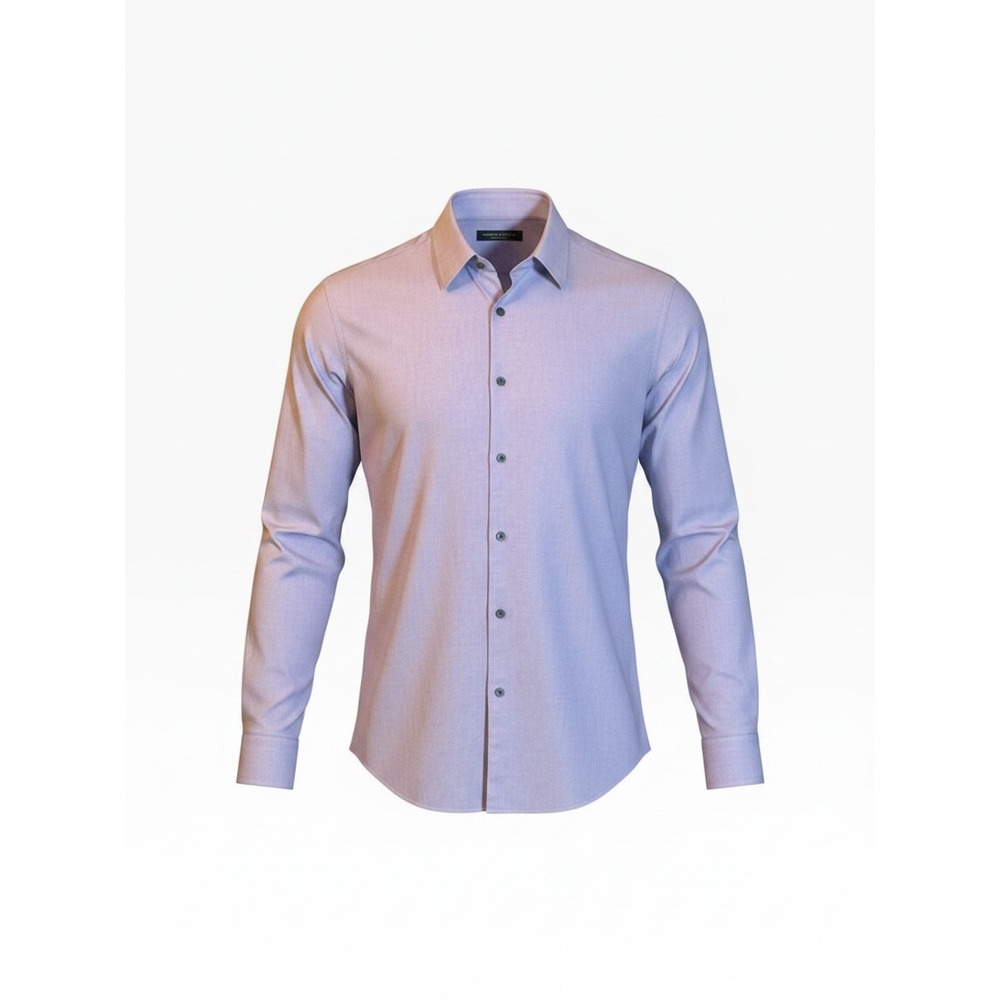Banana Republic Mens M Purple Stretch Slim Fit Long Sleeve Cotton Button Down